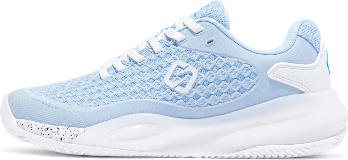 Stria G1 Pro low mid-top pickleball shoe, Glacier light-blue colorway